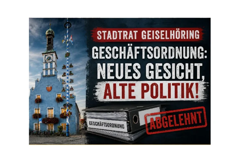 Antrag zur neuen Geschäftsordnung abgelehnt