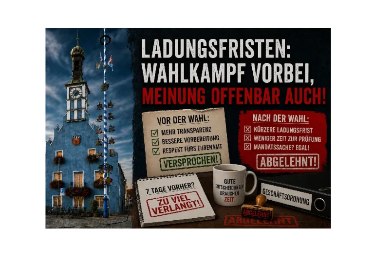 Antrag Ladungsfristen abgelehnt