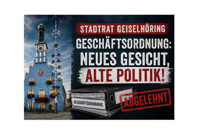 Antrag zur neuen Geschäftsordnung abgelehnt