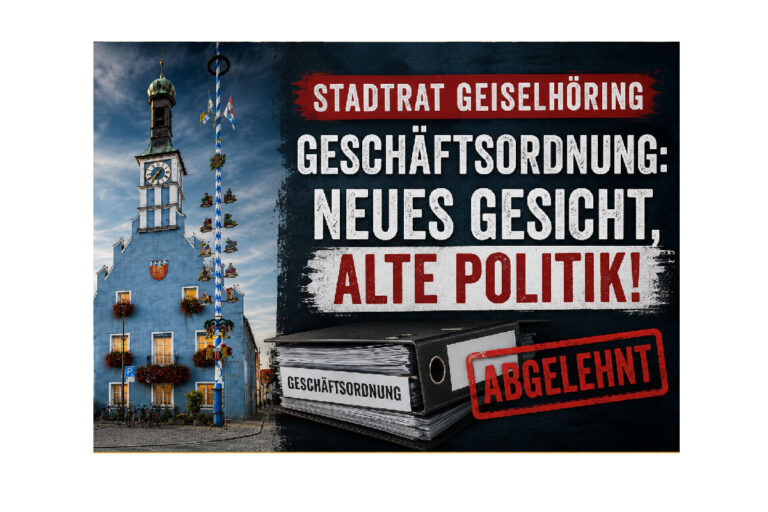 Antrag zur neuen Geschäftsordnung abgelehnt