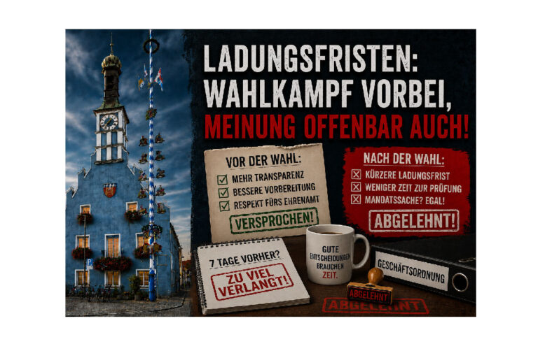 Antrag Ladungsfristen abgelehnt
