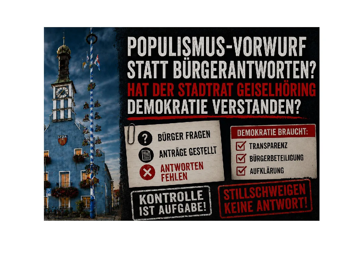 Populismus-Vorwurf statt Bürgerantworten
