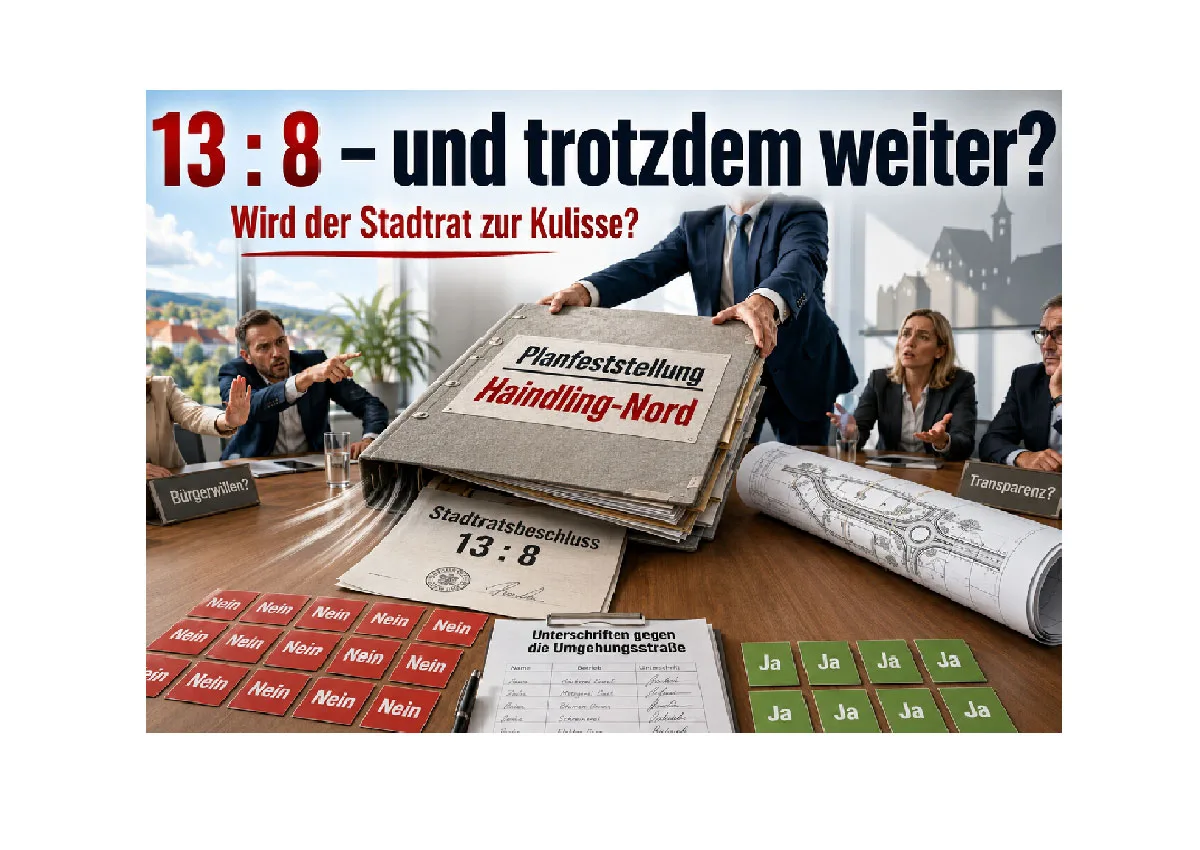 13 zu 8 – und trotzdem weiter? Wenn der Stadtrat zur Kulisse wird